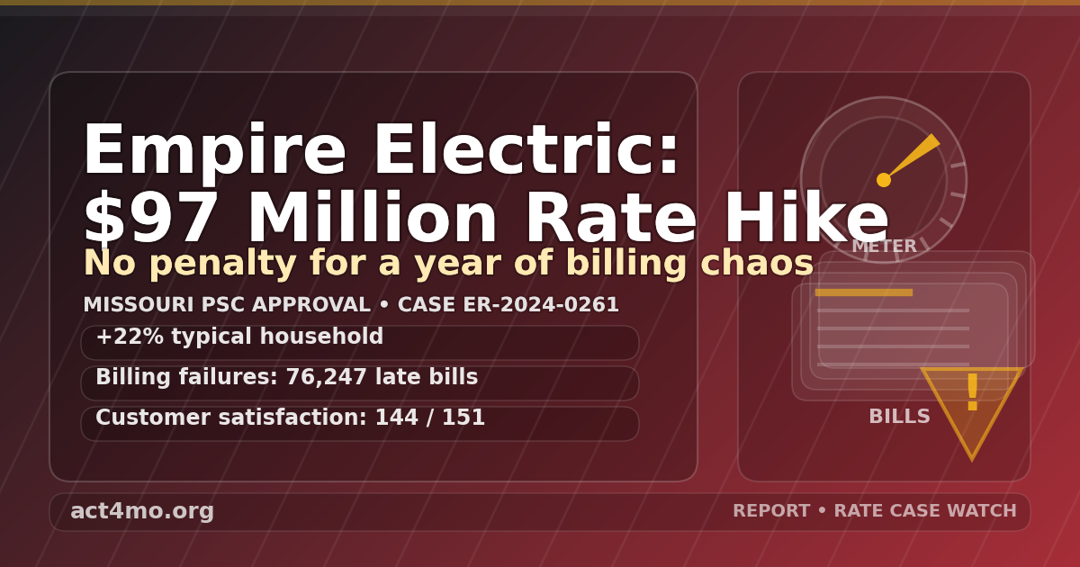 Missouri utility billing and rate case overview