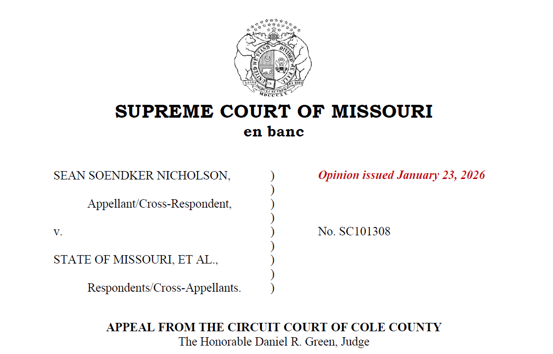 Missouri Supreme Court ruling on SB 22